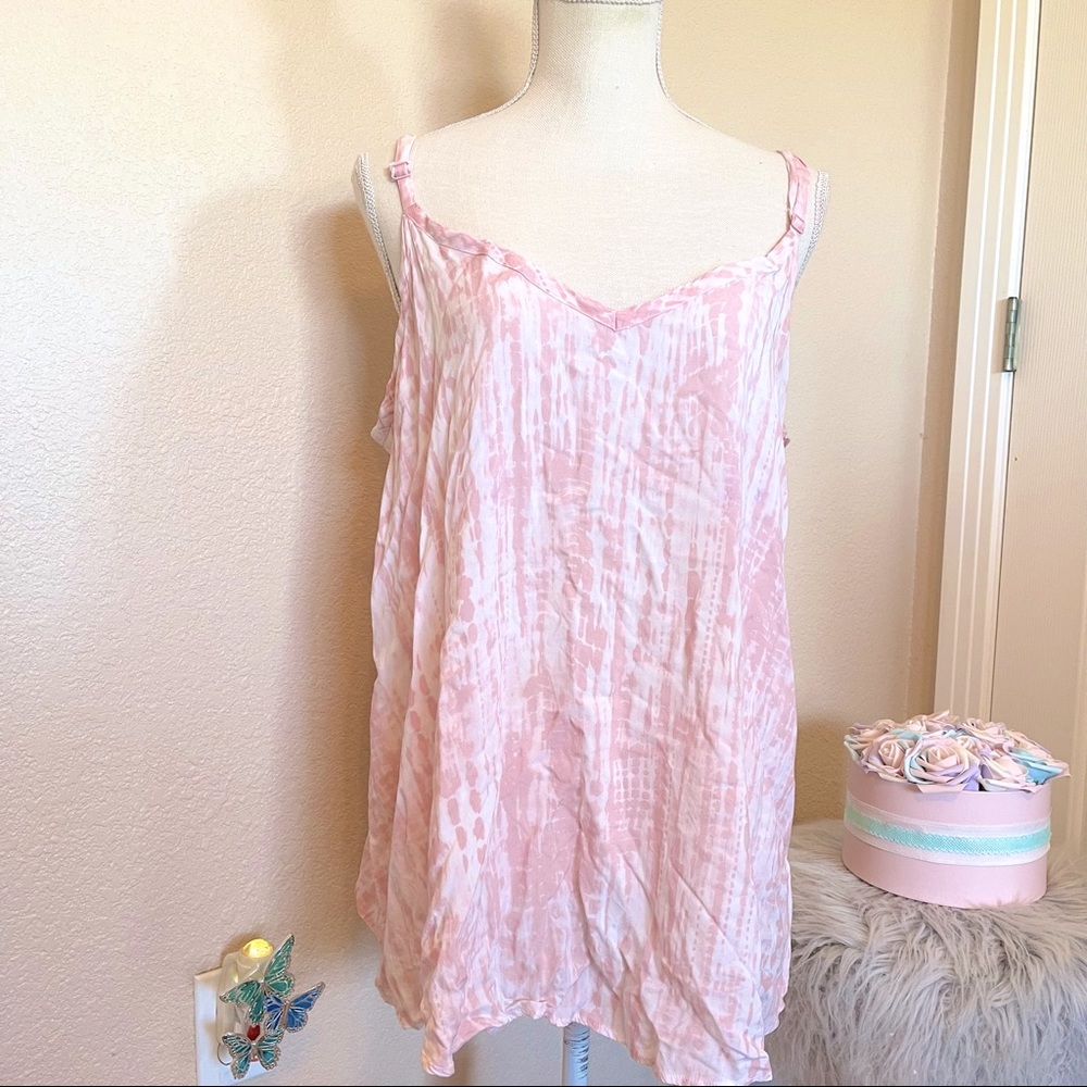 Torrid pink tie dye tank top 2X